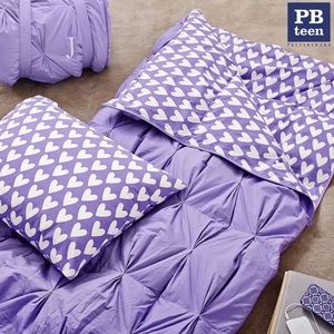 Pottery Barn Teen Purple Sweethearts Pillow Case
